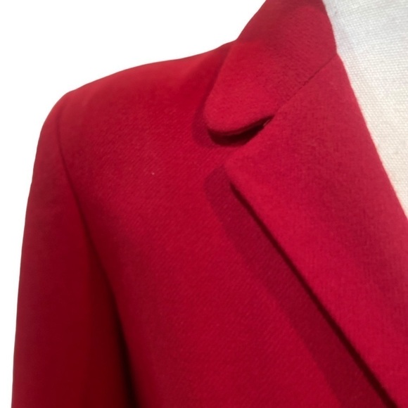 Vintage Norton McNaughton red 100% wool blazer jacket lined notched collar 10p - Picture 8 of 16